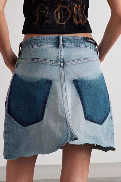 Шорты Balenciaga женский джинса бирюзовый 119514-2