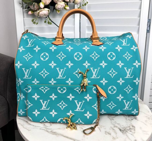 Сумка Louis Vuitton женский кожа светло-голубой 161959