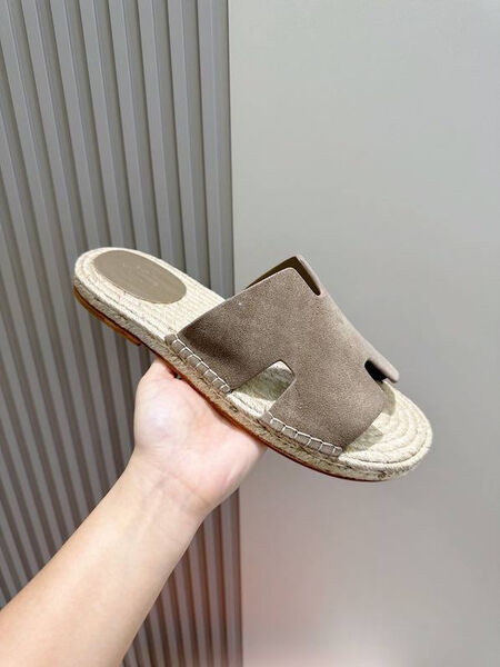 Мужские шлепки Hermès мужской замша графитовый 153434-7