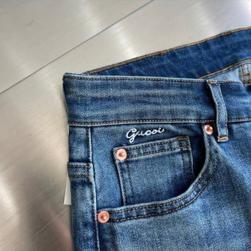 Мужские джинсы Gucci мужской джинса синий 143352-3