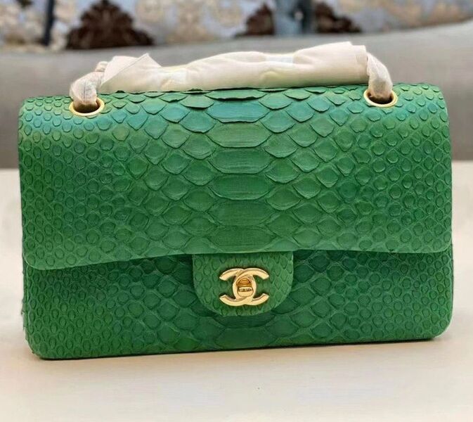 Сумка Chanel 2.55 женский кожа болотный 101218