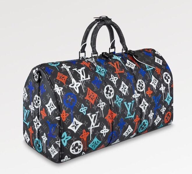 Дорожная сумка Louis Vuitton мужской кожа черный 109828