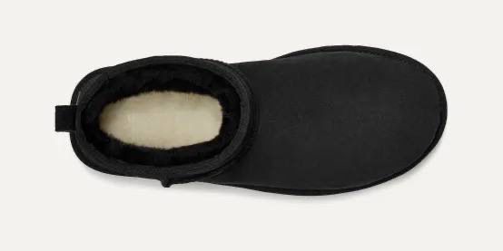 Мужские угги Ugg Mens Classic Ultra Mini Black мужской замша черный 169792-3