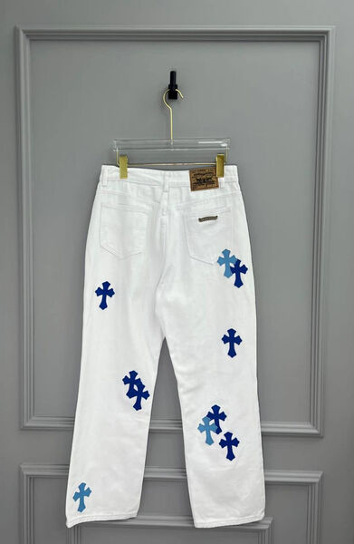 Джинсы Chrome Hearts женский джинса белый 121500-2
