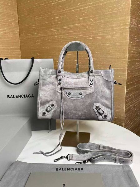Сумка Balenciaga женский замша графитовый b9133563-1