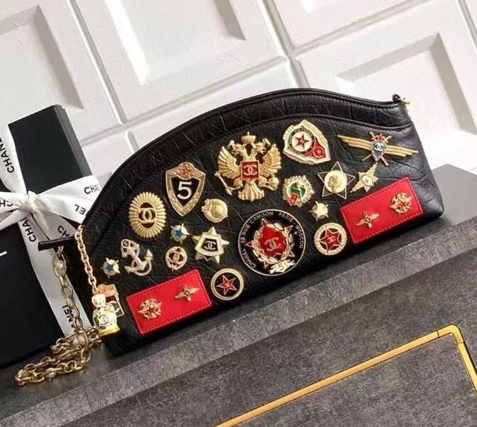 Сумка Chanel женский кожа черный 195883
