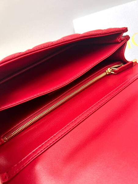 Сумка Christian Dior Handle женский кожа бордовый 152943-5