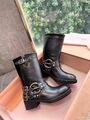Женские ботинки Miu Miu женский кожа черный j3523988-1-1