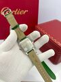 Мужские часы Cartier Suntos-Dumont мужской кожа зеленый s9780145-1-3
