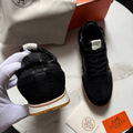 Мужские кроссовки Hermès мужской кожа черный 167279-2