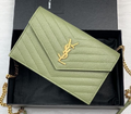 Сумка Saint Laurent женский кожа болотный 95195-1