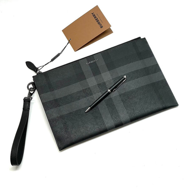 Мужская папка Burberry мужской кожа черный 108390-2