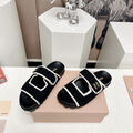 Шлепки Miu Miu женский текстиль черный 154068-3