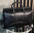 Дорожная сумка Montblanc мужской кожа,канва черный 173033