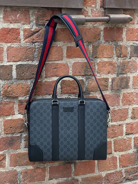 Мужской портфель Gucci мужской канва графитовый 52068-7