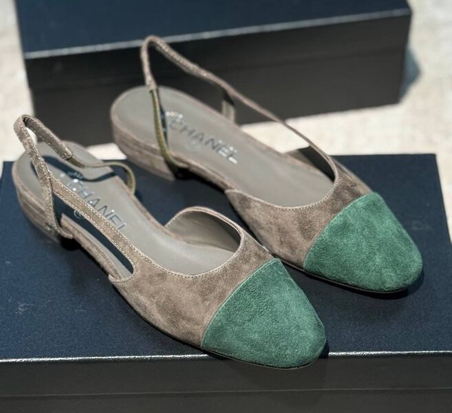 Туфли Chanel женский замша графитовый 195193