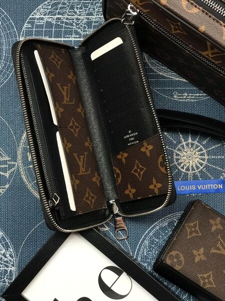 Портмоне Louis Vuitton мужской канва черный 61897-3
