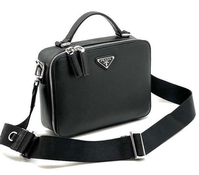 Мужская сумка мессенджер Prada мужской кожа черный 121087