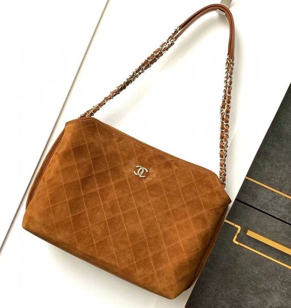 Сумка Chanel женский замша бежевый 171796