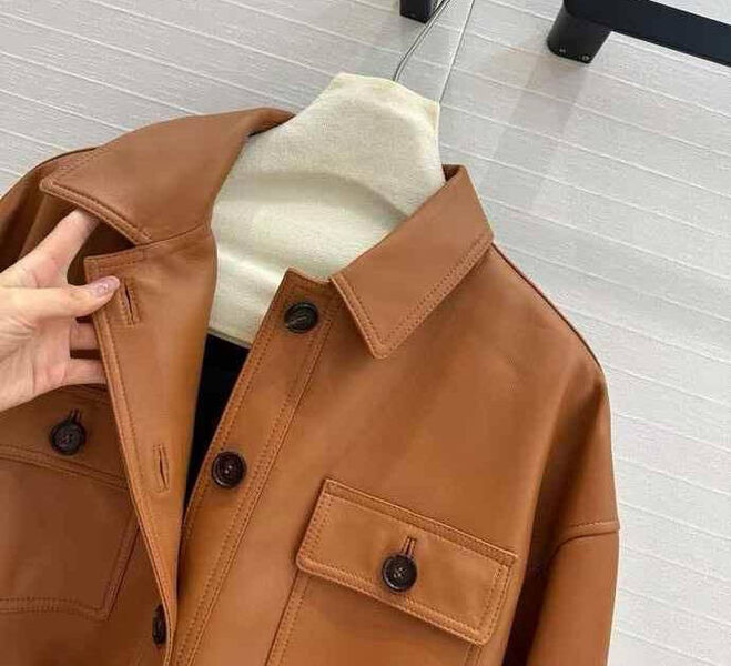 Куртка Saint Laurent женский кожа 173158-8
