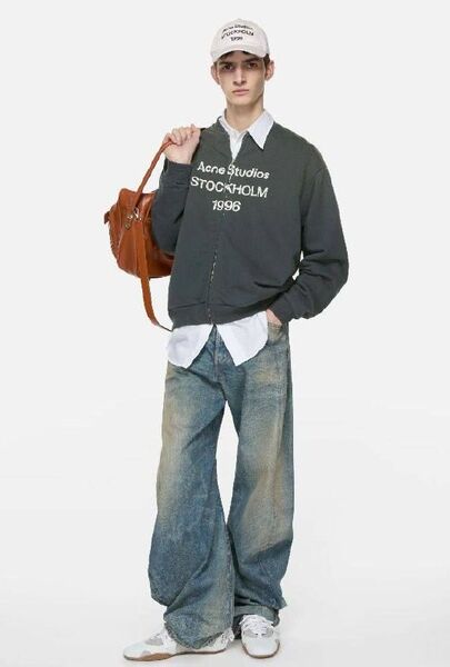 Свитшот на молнии Acne Studios мужской черный t5462570-1-7