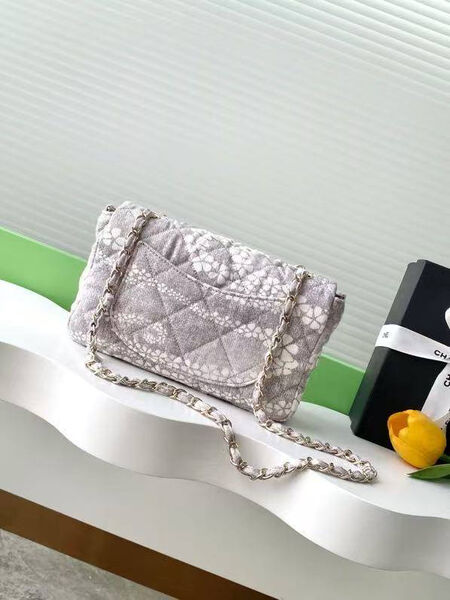 Сумка Chanel женский текстиль графитовый 192437-3