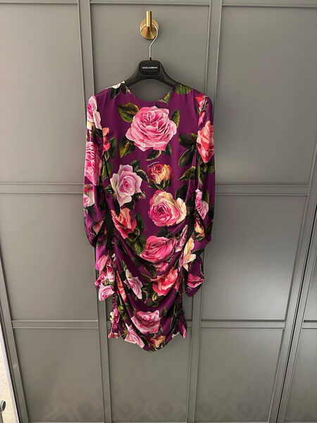 Платье Dolce & Gabbana женский шелк бордовый 184723-3