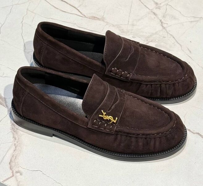 Лоферы Saint Laurent женский замша 184324