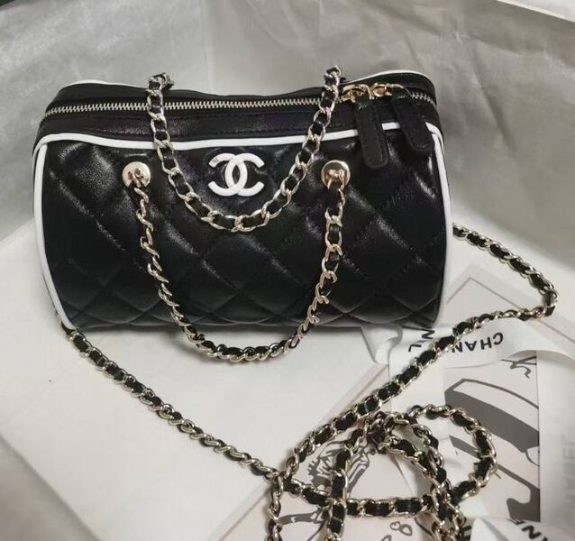 Сумка Chanel женский кожа черный 182078