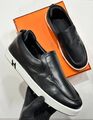 Мужские лоферы Hermès мужской кожа черный 185053-1