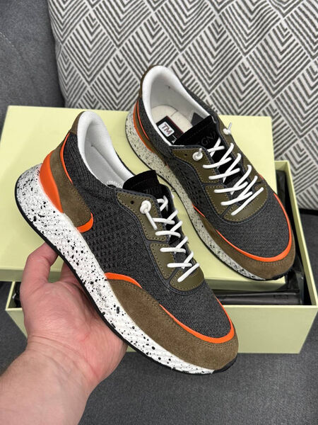 Мужские кроссовки Zegna мужской текстиль графитовый 192068-6