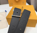 Мужской ремень Louis Vuitton мужской кожа черный 135882-6