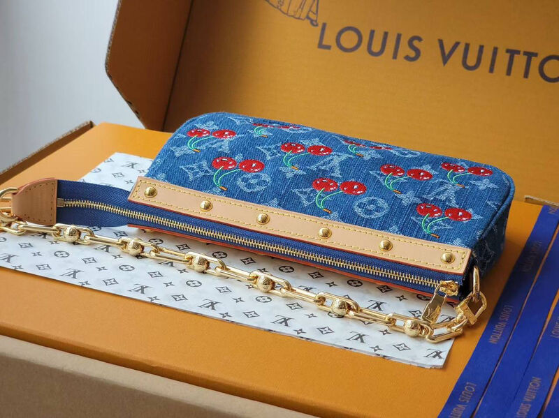 Сумка Louis Vuitton женский джинса синий 189463-3