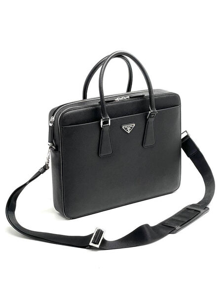 Мужской портфель Prada мужской кожа черный 132092-2