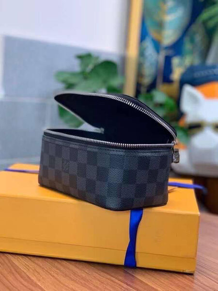 Мужской несессер косметичка Louis Vuitton мужской кожа синий 111308-4