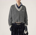 Свитер Miu Miu женский вязаная ткань графитовый 173937-4