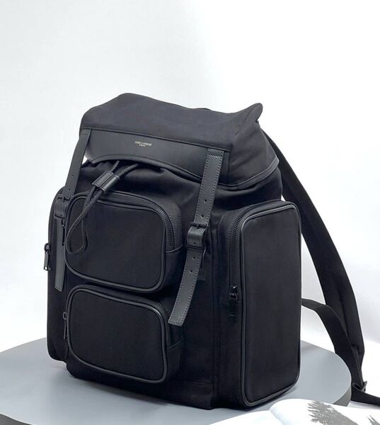 Мужской рюкзак Saint Laurent мужской текстиль черный 176228-3