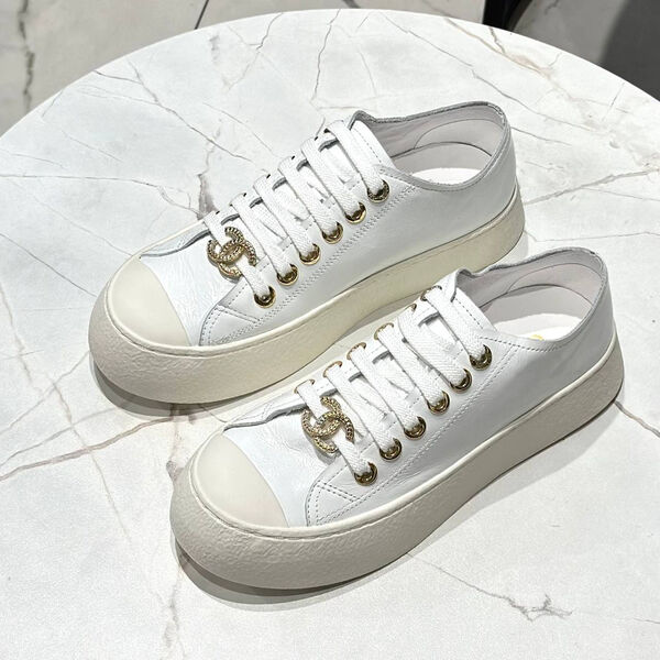 Кеды Chanel женский кожа белый 146145-3