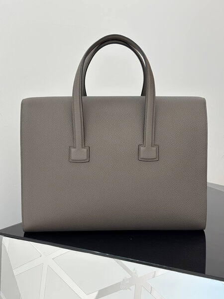 Мужской портфель Hermès мужской кожа графитовый 196038-5