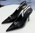 Туфли Saint Laurent женский кожа черный 186270-1