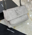Сумка Saint Laurent Niki Medium женский кожа графитовый 160387-2