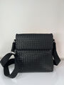 Мужская сумка мессенджер Bottega Veneta мужской кожа черный 149911-2