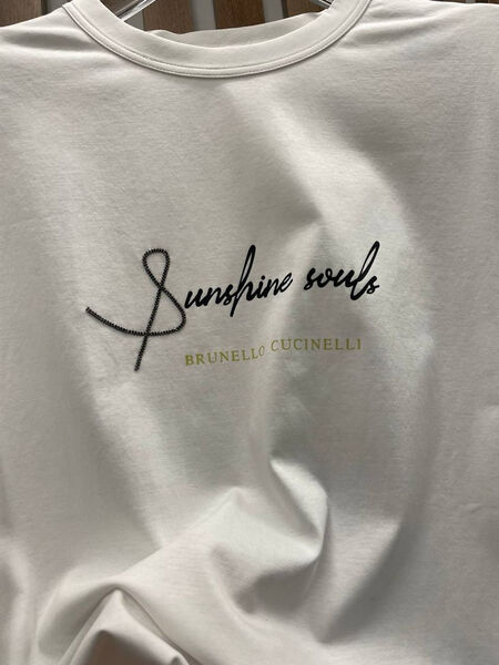 Футболка Brunello Cucinelli женский бежевый 143323-2