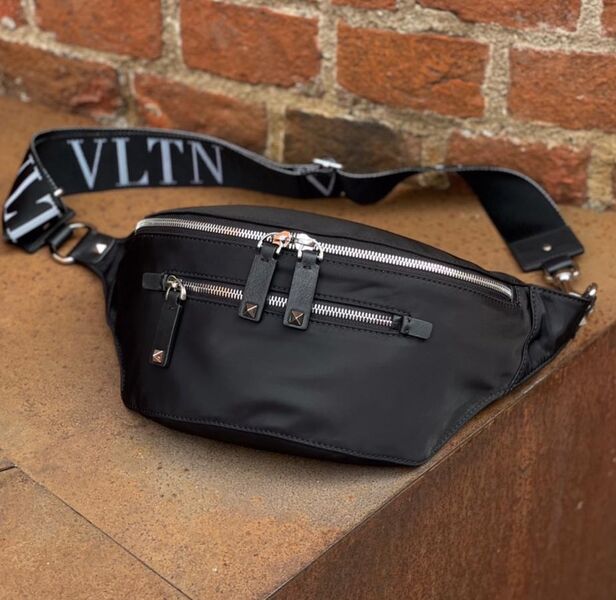Мужская сумка слинг Valentino мужской нейлон черный,коричневый 72176