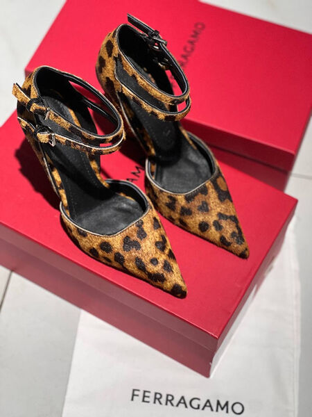 Туфли Ferragamo женский леопардовый 136799-2