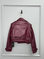 Куртка Saint Laurent женский кожа бордовый 148630-2