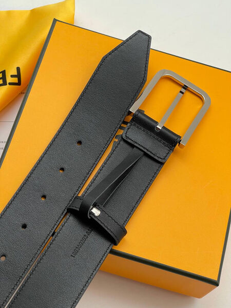 Мужской ремень Fendi мужской кожа черный 135003-5