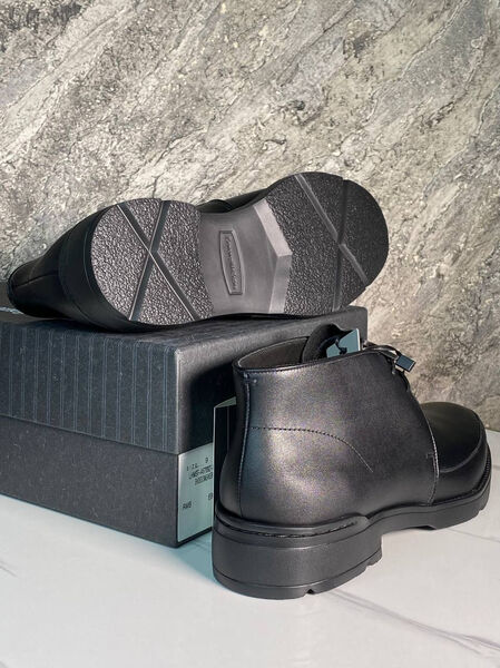 Мужские ботинки Zegna мужской кожа черный 168180-4