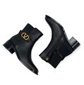 Ботильоны Valentino женский кожа черный 13355-2