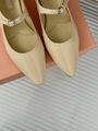 Туфли Miu Miu женский кожа бежевый 157185-5